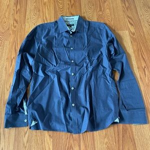 Ted Baker London Blue Check Button-Up
